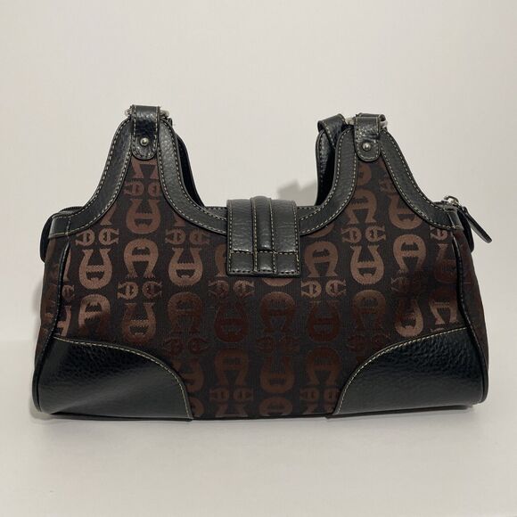 ETIENNE AIGNER Handbag: Brown Canvas Signature Logo Collection - Picture 3 of 16